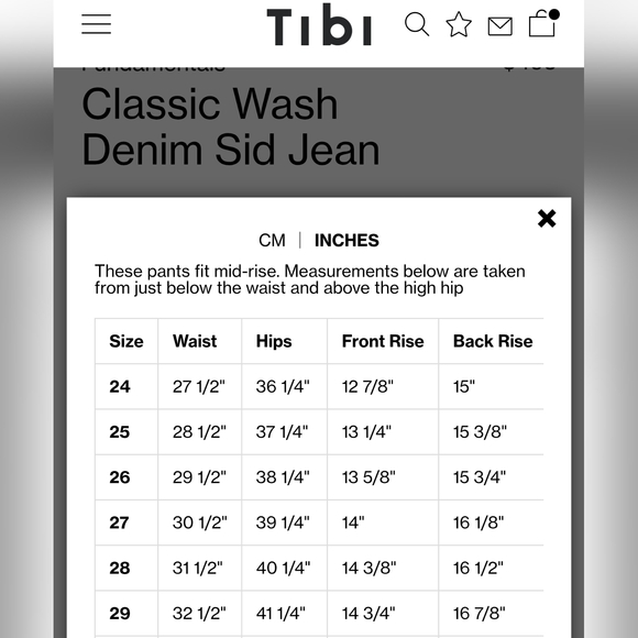 Tibi Sid Jeans Denim Classic Wash Size 25, 29" waist 39" hip - Picture 13 of 13
